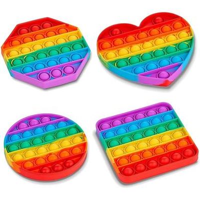 Pop It Rainbow Colour Fidget Sensory Toys Pop Any Shape - 1 Pcs_img_0