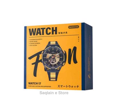 Remax Watch 17 Bluetooth calling Smartwatch -(Black/Gold)_img_1