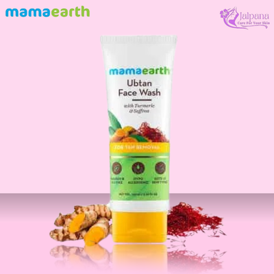 Mamaearth Ubtan Natural Face Wash with Turmeric & Saffron for Tan Removal and Skin Brightening 100 ml_img_0