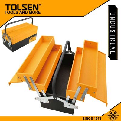 Tolsen 3 Layer Heavy Duty Steel Tool Box (495x200x290mm) Model:80212_img_0