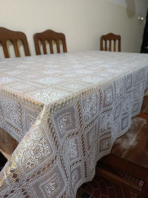 PVC Bronzing Gold Tablecloth -84X4.5 inche-lira.2_img_2