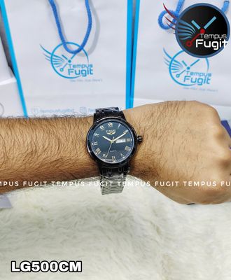 LIGE 9846 Gents Chain Watch- Black Dial- Black Bezel- Black Chain- TF Code LG500CM_img_3