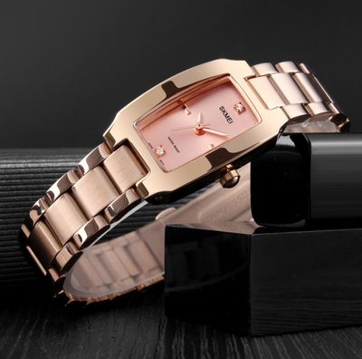 SKMEI 1400 Ladies Chain Watch - Pink Dial- Rose Golden Bezel- Rose Golden Chain- TF Code SK274CF_img_1