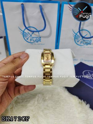 SKMEI 1400 Ladies Chain Watch - Golden Dial- Golden Bezel- Golden Chain- TF Code SK472CF_img_4