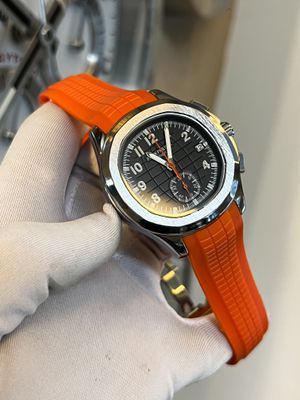 Patek Philippe Aquanaut Black Dial Orange Belt_img_0