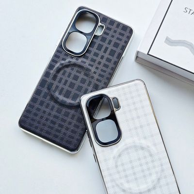 iQOO Neo10 high value electroplated silver edge leather magnetic back cover_img_2