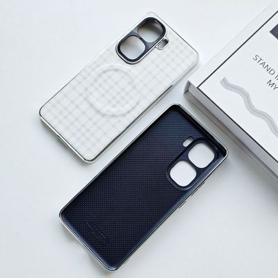 iQOO Neo10 high value electroplated silver edge leather magnetic back cover_img_3