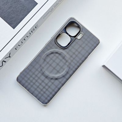 iQOO Neo10 high value electroplated silver edge leather magnetic back cover_img_5