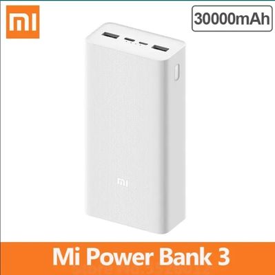 Xiaomi Power Bank 3 30000mAh 18W Power Bank – White Color_img_0