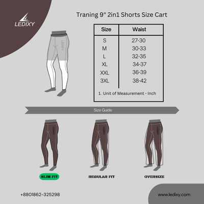 9" Inseam 2in1 Shorts for Men BSS05_img_3