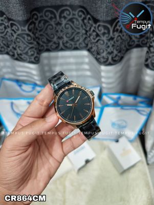 Curren 8322 Gents Chain Watch- Black Dial with Rose Golden Markings- Rose Golden Bezel- Black Chain- TF Code CR864CM_img_6