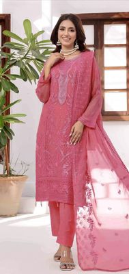 Semi –Embroidery & Sequence Work Party dress_img_0