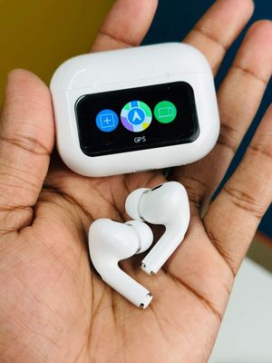 A9 Pro ANC Touch Screen Display Earbuds – White Color_img_1