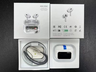 A9 Pro ANC Touch Screen Display Earbuds – White Color_img_2