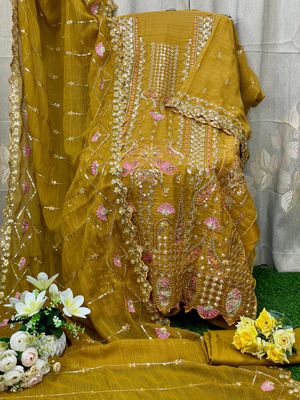 Semi –Embroidery & Sequence Work Party dress_img_2