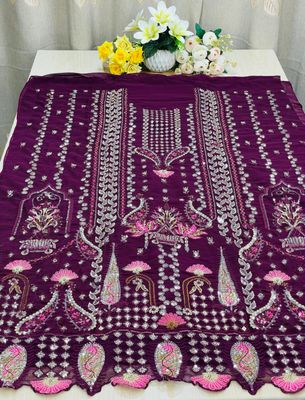 Semi –Embroidery & Sequence Work Party dress_img_14