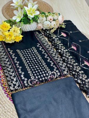 Semi –Embroidery & Sequence Work Party dress_img_12