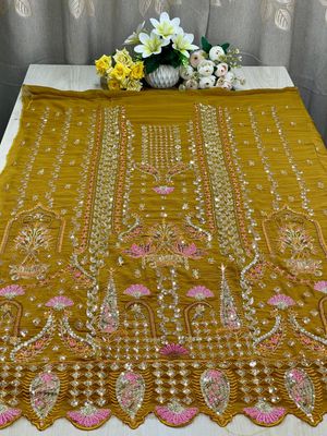 Semi –Embroidery & Sequence Work Party dress_img_15