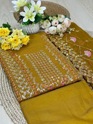 Semi –Embroidery & Sequence Work Party dress_img_17