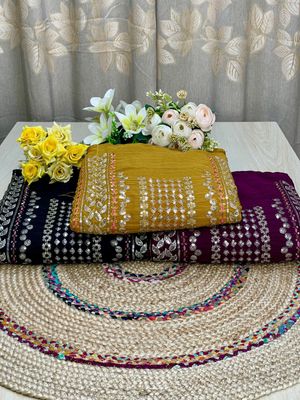 Semi –Embroidery & Sequence Work Party dress_img_16