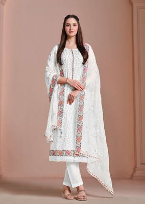 Semi –Embroidery & Sequence Work Party dress_img_0