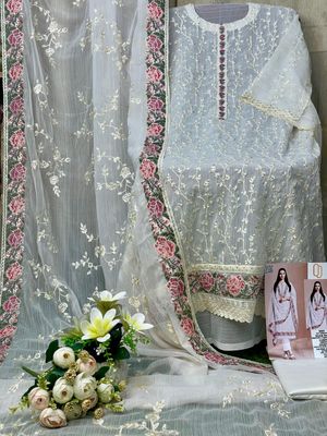 Semi –Embroidery & Sequence Work Party dress_img_1