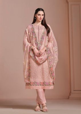 Semi –Embroidery & Sequence Work Party dress_img_4
