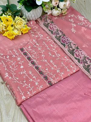 Semi –Embroidery & Sequence Work Party dress_img_11