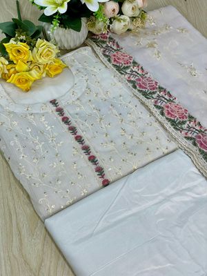 Semi –Embroidery & Sequence Work Party dress_img_10