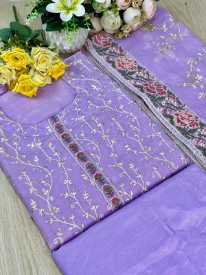 Semi –Embroidery & Sequence Work Party dress_img_14