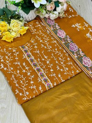 Semi –Embroidery & Sequence Work Party dress_img_18