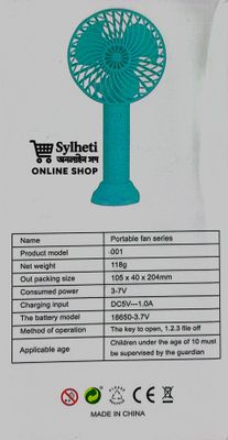 Abjak 001 Rechargeable Mini Fan_img_4