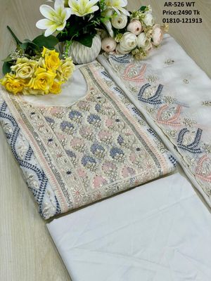 Semi –Embroidery & Sequence Work Party dress_img_1