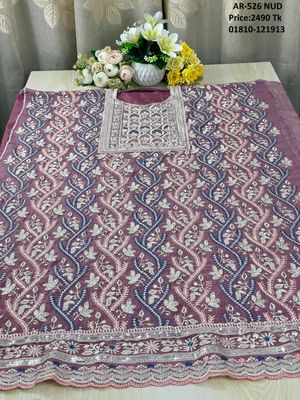Semi –Embroidery & Sequence Work Party dress_img_11
