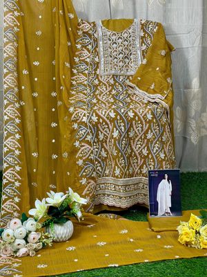 Semi –Embroidery & Sequence Work Party dress_img_12