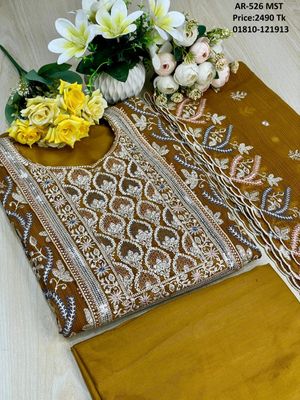 Semi –Embroidery & Sequence Work Party dress_img_13