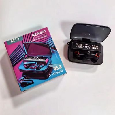 LED Digital Display Earbuds M19 BT5.3 Flashlight Function Headphone M19 With Power Bank_img_1