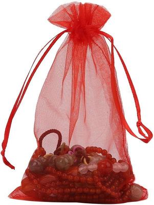 9x12 cm Solid color organza Plain gift bag - 3.5x4.72 inc drawstring Chocolate, Dry Food & Jewelry Packaging Bag_img_9