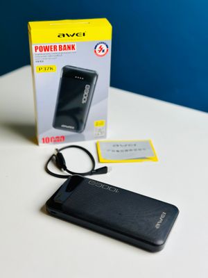 Awei P37K 10000mAh Fast Charging Power Bank- Black Color_img_1