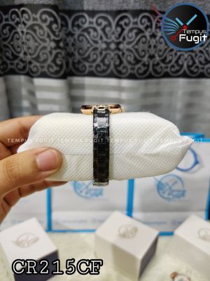 Curren 9054 Ladies Chain Watch- Black Dial- Rose Golden Bezel- Black Chain- TF Code CR215CF_img_8