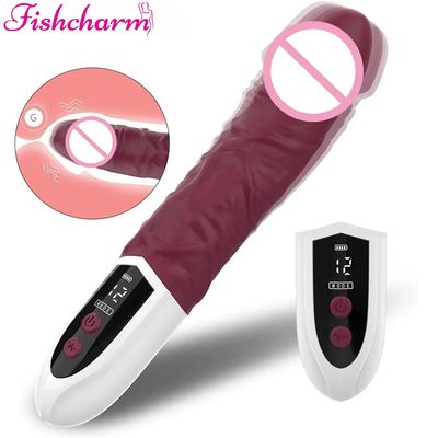 Dildo Vibrator For Women LCD Display G-Spot 12 Frequency Powerful Clit Stimulation Massager Sex toys For Adults Female_img_0