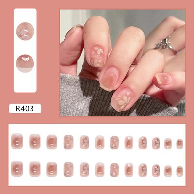 24 pcs fake nails set 🥺💗 with glue stick Dm us to order 🩷_img_0