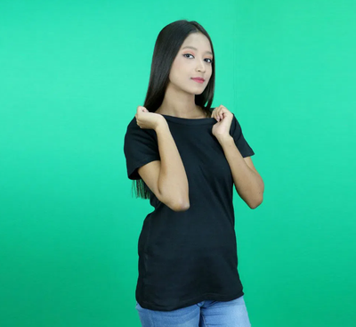 Ladies Half-Sleeve T-Shirt - Black_img_0