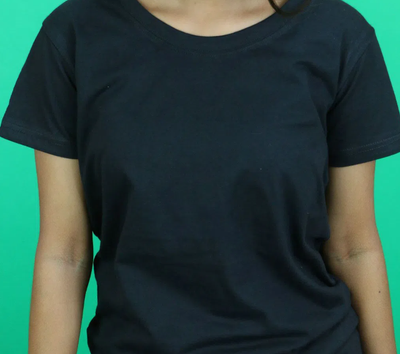 Ladies Half-Sleeve T-Shirt - Black_img_2