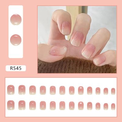 24 pcs fake nails set 🥺💗 with glue stick Dm us to order 🩷_img_0