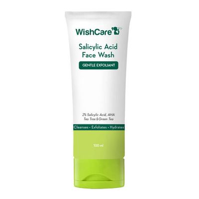 WishCare 2% Salicylic Acid with AHA, GreenTea, & TeaTree For Oliy Skin & Acne- Face Wash - 100 ml_img_0
