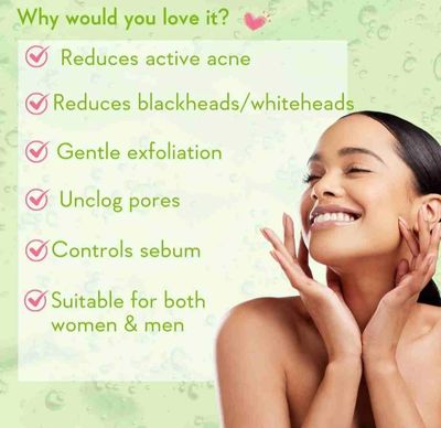 WishCare 2% Salicylic Acid with AHA, GreenTea, & TeaTree For Oliy Skin & Acne- Face Wash - 100 ml_img_2