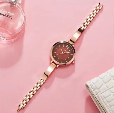 Curren 9012 Ladies Chain Watch- Coffee Dial- Rose Golden Bezel- Rose Golden Bracelet+Chain- TF Code CR672CF_img_3