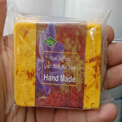 Hand Made Real Saffron Goat Milk Bar Soap_img_3