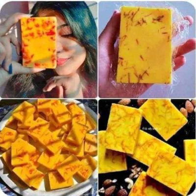 Hand Made Real Saffron Goat Milk Bar Soap_img_1